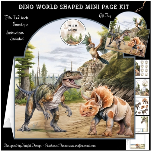 Dino World Shaped Mini Page Kit