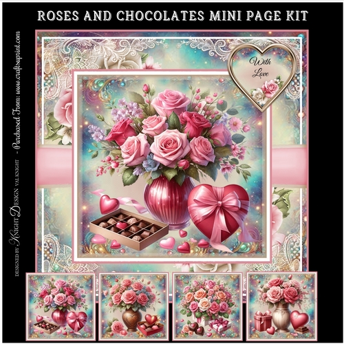 Roses And Chocolates Mini Page Kit