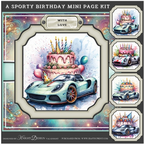 A Sporty Birthday Mini Page Kit 