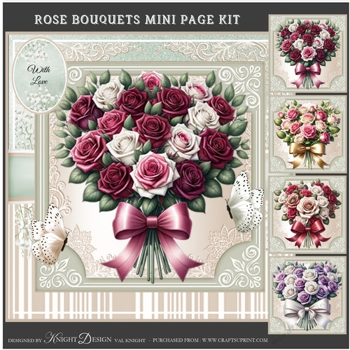 Rose Bouquets Mini Page Kit