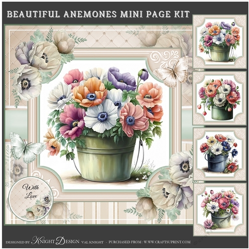Beautiful Anemones Mini Page Kit
