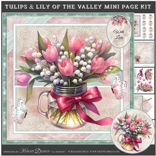 Tulips & Lily Of The Valley Mini Page Kit