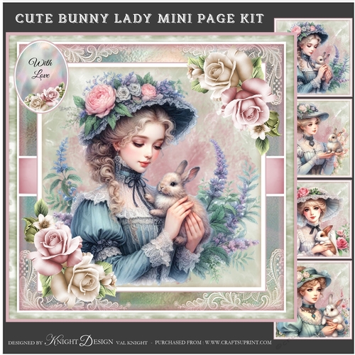 Cute Bunny Lady Mini Page Kit