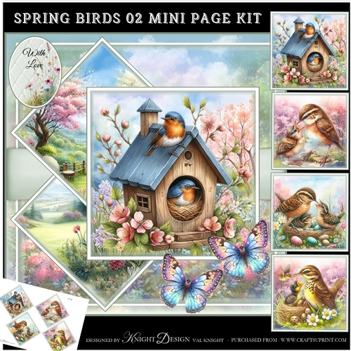 Spring Birds 02 Mini Page Kit