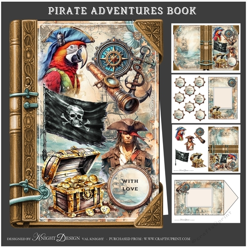 Pirate Adventures Book Shaped Mini Page Kit