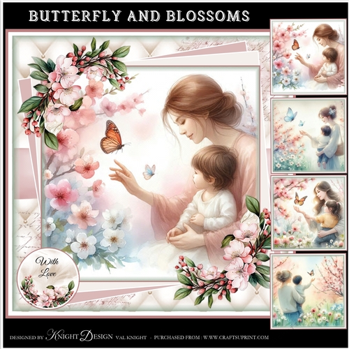 Butterfly And Blossoms Mini Page Kit