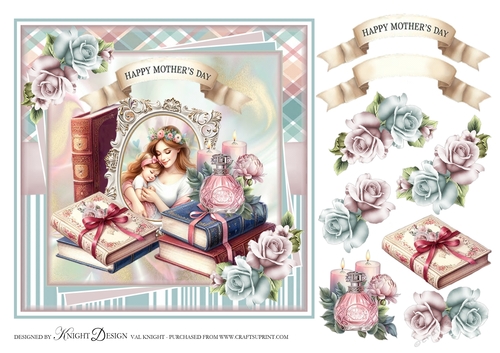 Mothers Day Card Front With Decoupage 