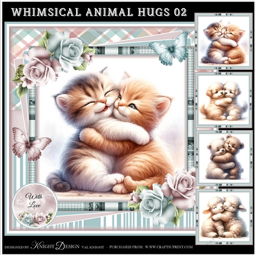 Whimsical Animal Hugs 02 Mini Page Kit