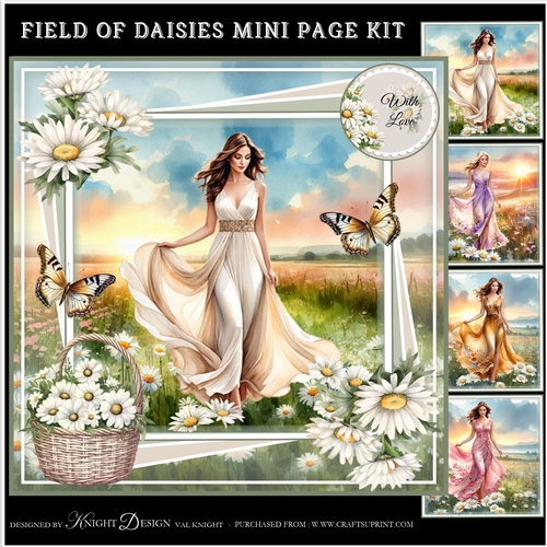 Field Of Daisies Mini Page Kit