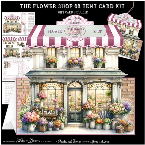 Flower Shop 02 Tent Card Kit