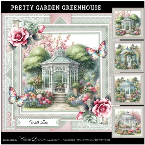 Pretty Garden Greenhouse Mini Page Kit