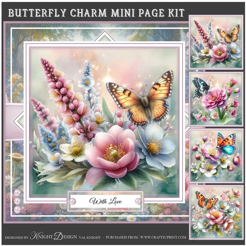 Butterfly Charm Mini Page Kit