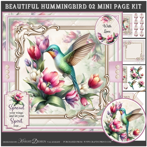 Beautiful Hummingbird 02 Mini Page Kit