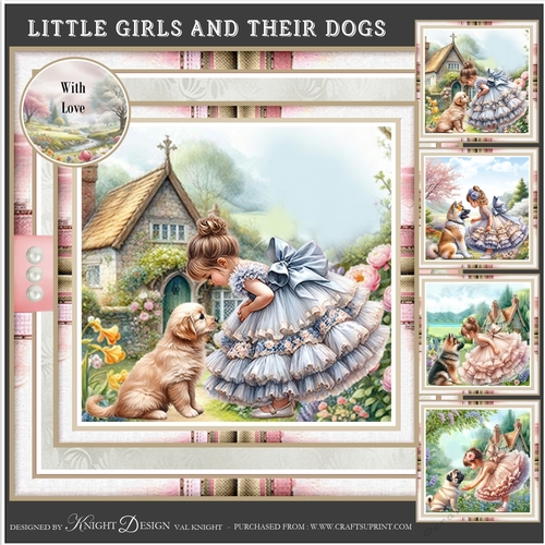 Little Girls And Their Dogs Mini Page Kit