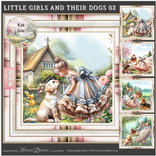 Little Girls And Their Dogs 02 Mini Page Kit