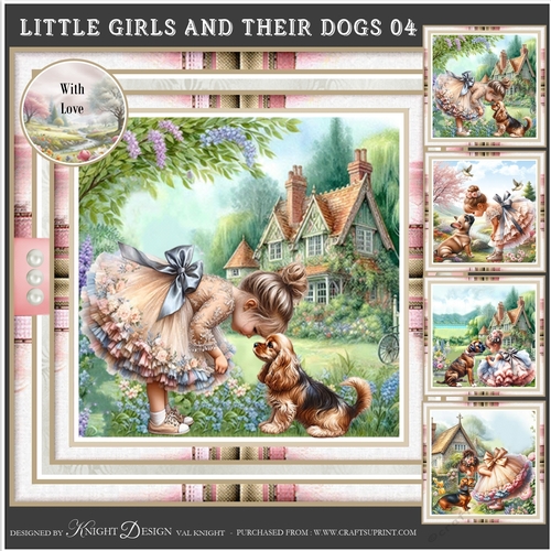 Little Girls And Their Dogs 04 Mini Page Kit