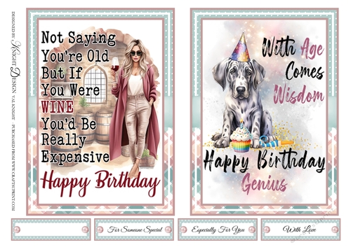5x7 Humorous Card Front Toppers