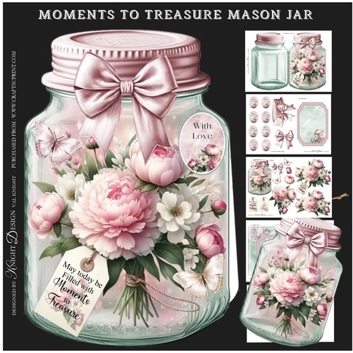 Moments To Treasure Mason Jar Shaped Mini Page Kit