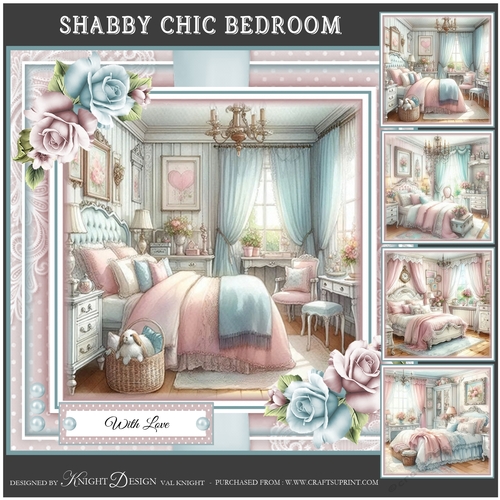 Shabby Chic Bedoom Mini Page Kit