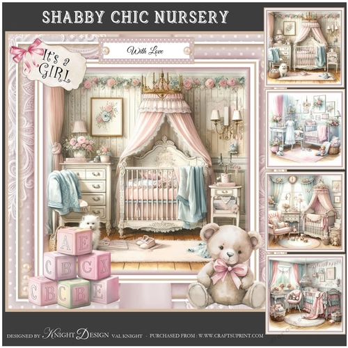 Shabby Chic Nursery Mini Page Kit