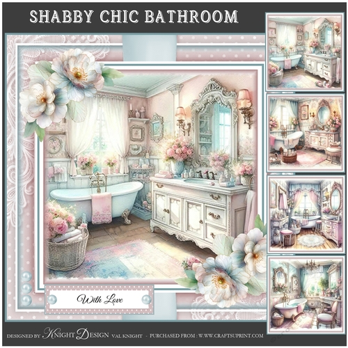Shabby Chic Bathroom Mini Page Kit