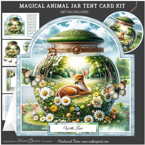 Magical Animal Jar Tent Card Kit