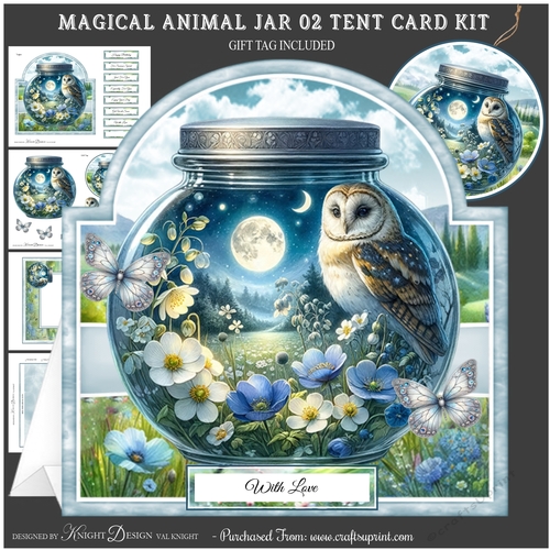 Magical Animal Jar 02 Tent Card Kit