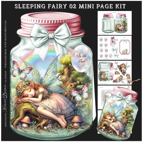 Sleeping Fairy 02 Shaped Mini Page Kit
