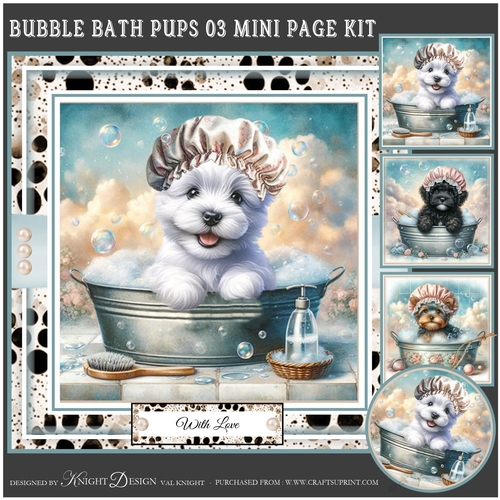 Bubble Bath Pups 03 Mini Page Kit