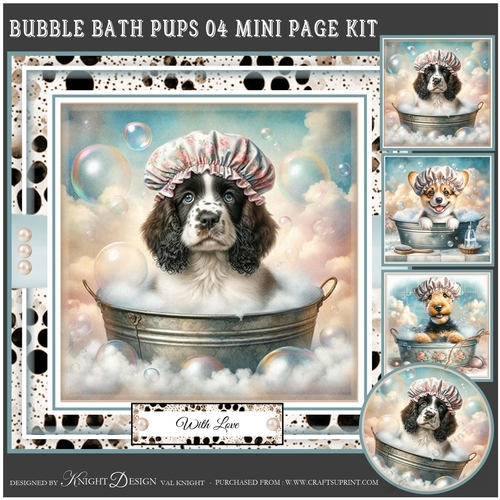 Bubble Bath Pups 04 Mini Page Kit