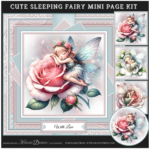 Cute Sleeping Fairy Mini Page Kit