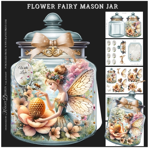 Flower Fairy Mason Jar Mini Page Kit