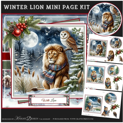 Winter Lion Mini Page Kit