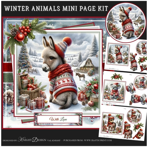 Winter Animals Mini Page Kit