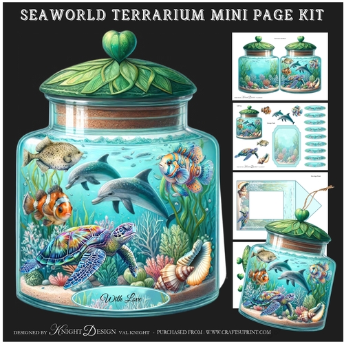 Seaworld Terrarium Shaped Mini Page Kit