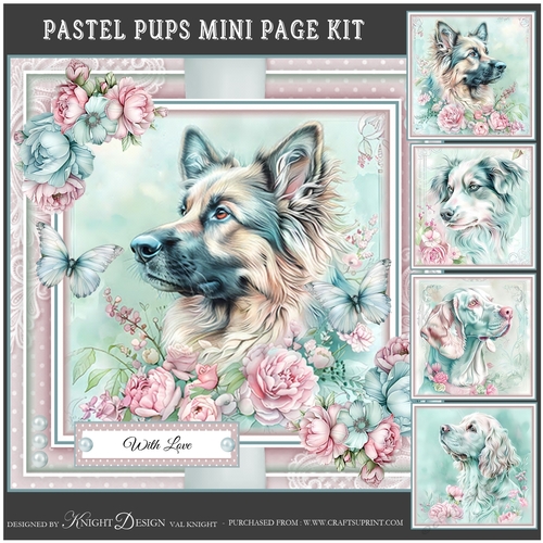 Pastel Pups Mini Page Kit