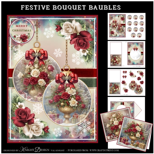 Festive Bouquet Baubles Mini Page Kit