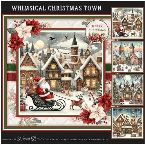 Whimsical Christmas Town Mini Page Kit