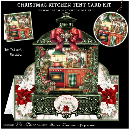 Christmas Kitchen Tent Card Kit 