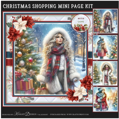 Christmas Shopping Mini Page Kit