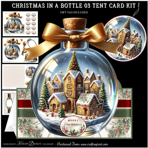 Christmas In A Bottle 03 Tent Card Kit