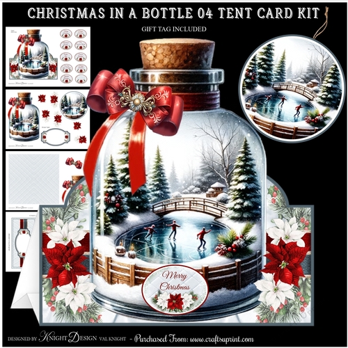 Christmas In A Bottle 04 Tent Card Kit 