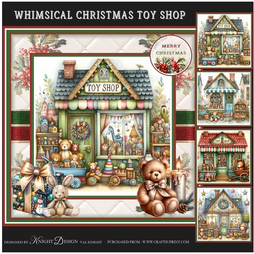 Whimsical Christmas Toy Shop Mini Page Kit