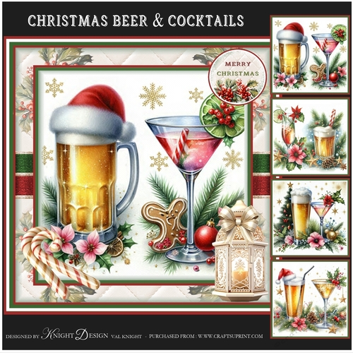 Christmas Beer & Cocktails Mini Page Kit