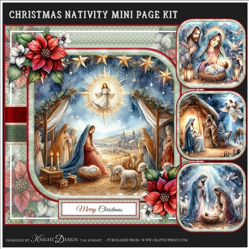 Christmas Nativity Mini Page Kit