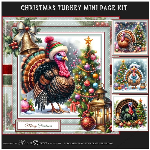 Christmas Turkey Mini Page Kit