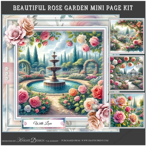 Beautiful Rose Garden Mini Page Kit