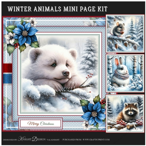 Winter Animals Mini Page Kit