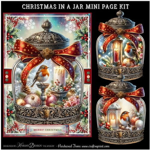 Christmas In A Jar Mini Page Kit