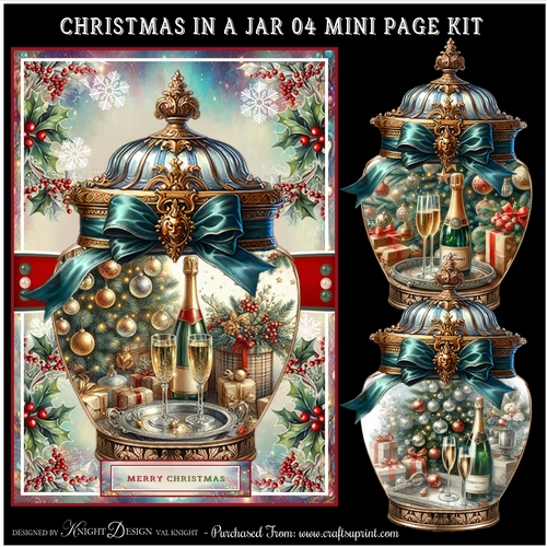 Christmas In A Jar 04 Mini Page Kit